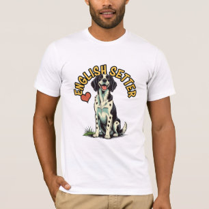 Élégant T-shirt Anglais Setter Portrait