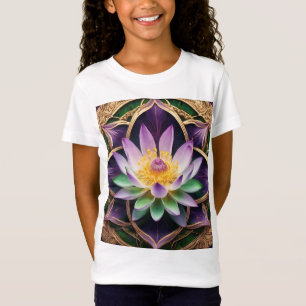 "Elégant T-shirt Art numérique à fleurs de lotus"