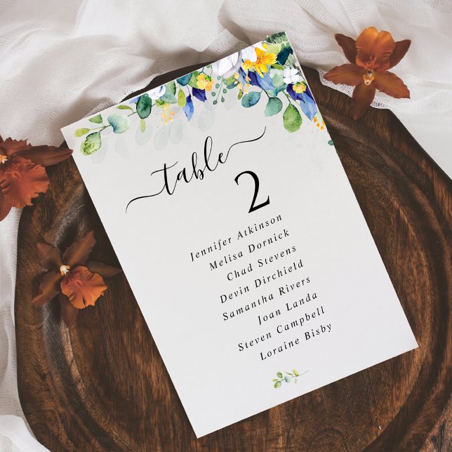 Élégant tableau de siège fleuri jaune blanc (Créateur téléchargé)