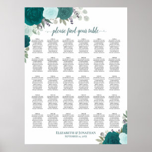 Élégant Tableau de Sièges de Mariage à 30 Tables a