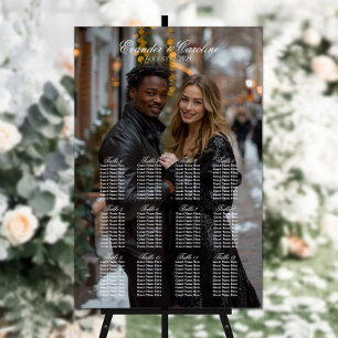 Élégant tableau de sièges mariage photo 12 tables