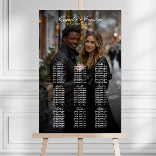 Élégant tableau de sièges mariage photo 9 tableaux