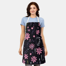 Élégant tablier de cuisine fleurie avec conception