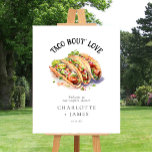 Élégant Taco Bout Love Couples Affiche de bienvenu<br><div class="desc">Élégant Taco Bout Love Couples Affiche de bienvenue douche</div>