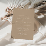 Élégant Taupe pâle minimaliste Faire-part de maria<br><div class="desc">Conçu pour coordonner avec pour la collection de Faire-part de mariage "Modern Classic". Pour modifier les détails,  cliquez sur "Personnaliser". Voir le lien de collection sur cette page pour voir tous les éléments correspondants dans ce magnifique design ou voir la collection ici : https://bit.ly/3H2bCfh</div>