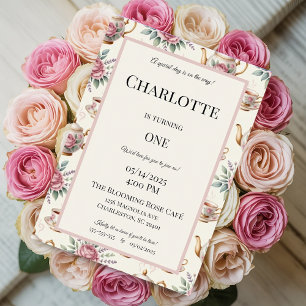 Elégant Tea Party Anniversaire Invitation pour les