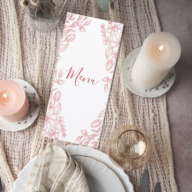 Elegant Terracotta Minimalist Wedding Menu (Créateur téléchargé)