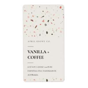 ÉLÉGANT TERRAZZO ÉTIQUETTE DE TEXTURE DE PIERRE DE