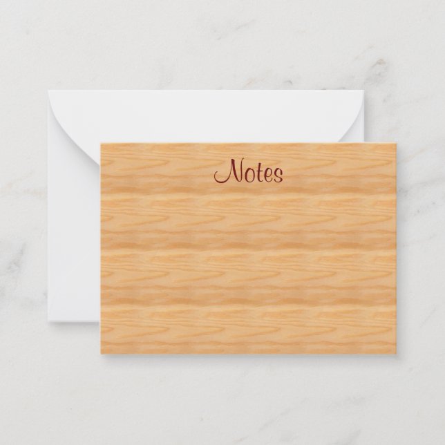 Élégant texte main Brown bois look Modèle (Devant)