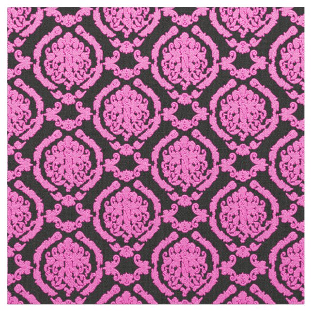 Élégant tissu Damas rose (Fermer)