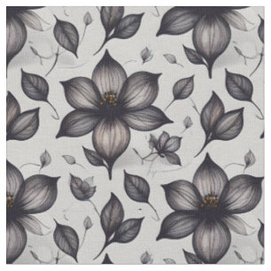 Élégant tissu d'aquarelle florale foncée