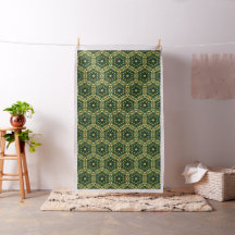 Élégant Tissu de coton vert foncé