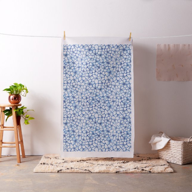 Élégant tissu de fleurs bleues (In Situ)