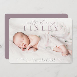 Élégant titre Faire-part de naissance photo