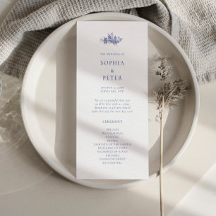 Élégant Toile bleu français Cérémonie Florale Prog