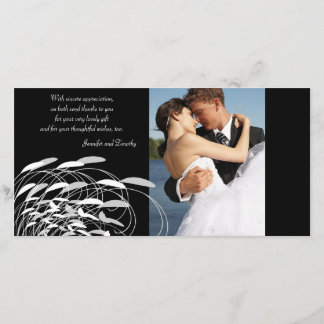 Elégant tourbillon mariage merci photo