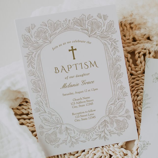 Elegant Traditional Baptism Invitation (Créateur téléchargé)