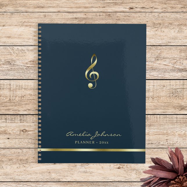 Elegant Treble Clef Music 2026 Annuel Planner (Créateur téléchargé)