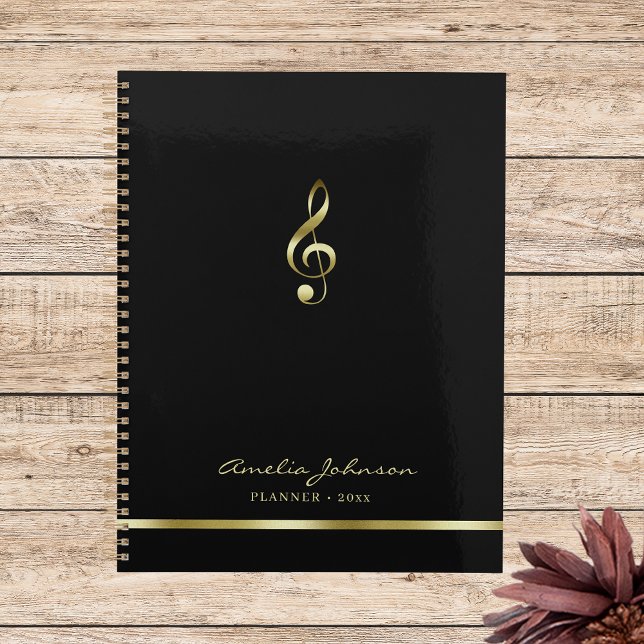 Elegant Treble Clef Music 2026 Annuel Planner (Créateur téléchargé)