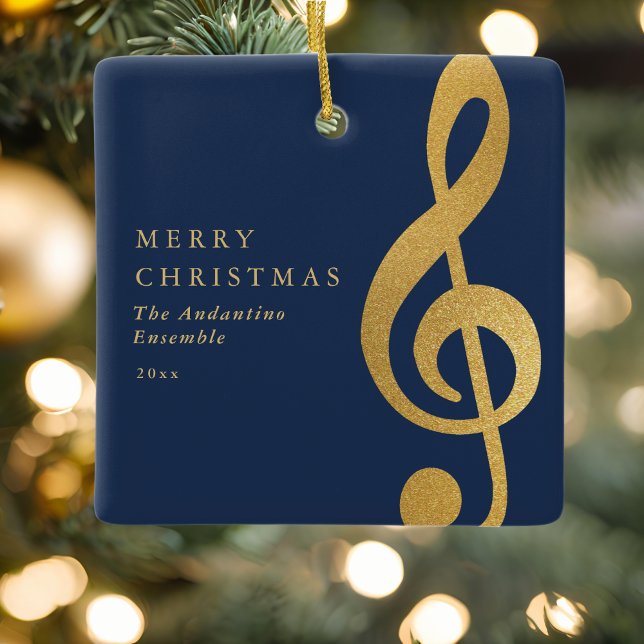 Élégant Treble Clef Ornement de Noël pour Chorale  (Créateur téléchargé)