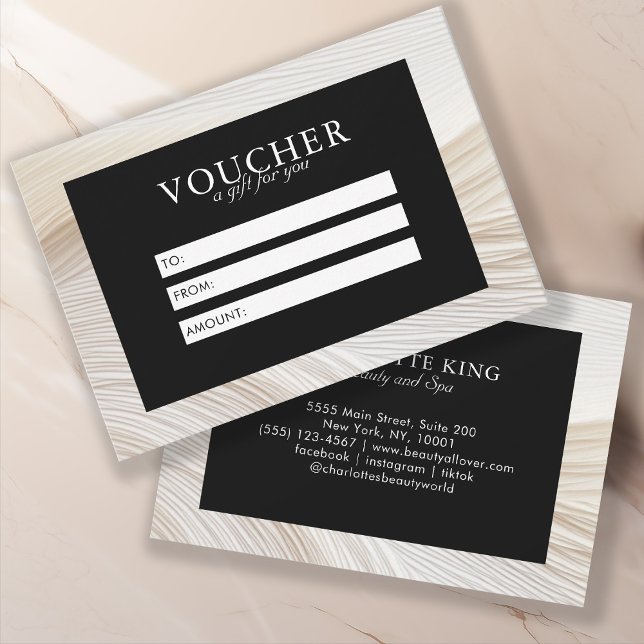 Élégant, vagues, salon, bon, bon cadeau (Créateur téléchargé)