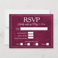 Élégant Velours de Baie de Vin de Bourgogne RSVP M