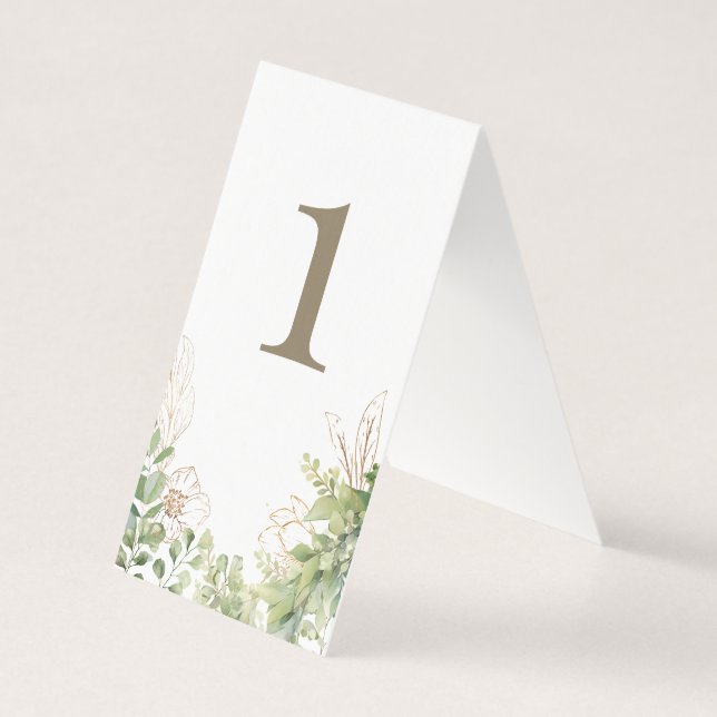 Elégant Verdure Mariage Gold Texte (Back)