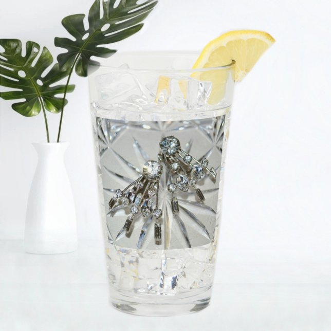 Elégant verre rétro en strass Art déco Vintage (Créateur téléchargé)