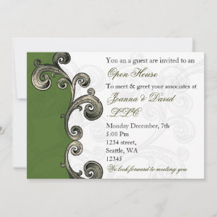 élégant vert Corporate party Invitation