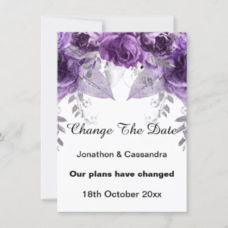 ÉLÉGANT VIDE MÉTALLIQUE FLORALE MODIFIER LA DATE