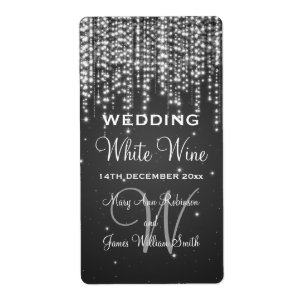 Elégant vin de mariage Étiquette nuit éblouissant
