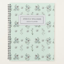 Elégant Vintage Aquarelle Floral Enseignant