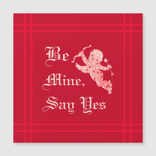 Élégant Vintage Be Mine Saint Valentin (Devant)