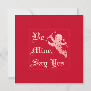 Élégant Vintage Be Mine Valentine's Day Card