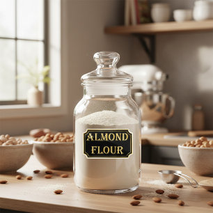 Élégant Vintage Black and Gold Pantry Étiquette