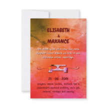 Élégant Vintage Carte de Mariage en Terracotta pou