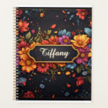 Elegant Vintage Floral Gold Frame With Flowers<br><div class="desc">Elegant vintage floral composition with a gold ornamental frame surrounded by colorful flowers and leaves on a dark background, ideal for invitations, greeting cards, wedding stationery, and seasonal design.</div>