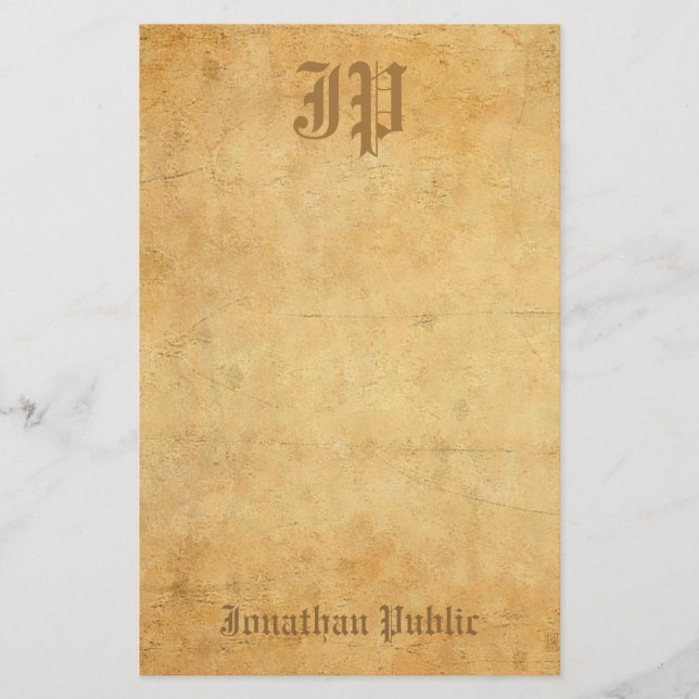 Élégant Vintage manuscrit Monogramme Cool Modèle (Devant)