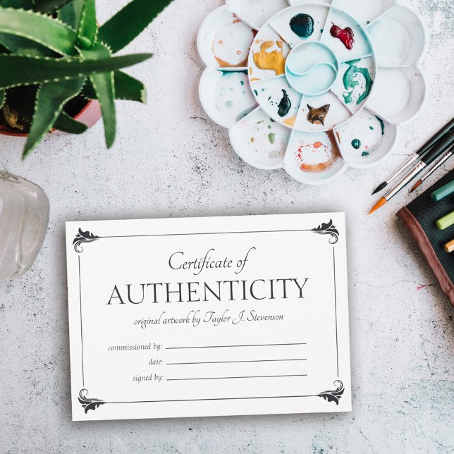 Élégant Vintage plus grand certificat d'authentici (Créateur téléchargé)