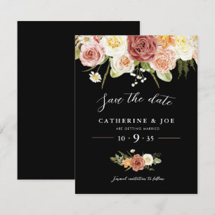 Élégant Vintage Terrain Floral Enregistrer La Date