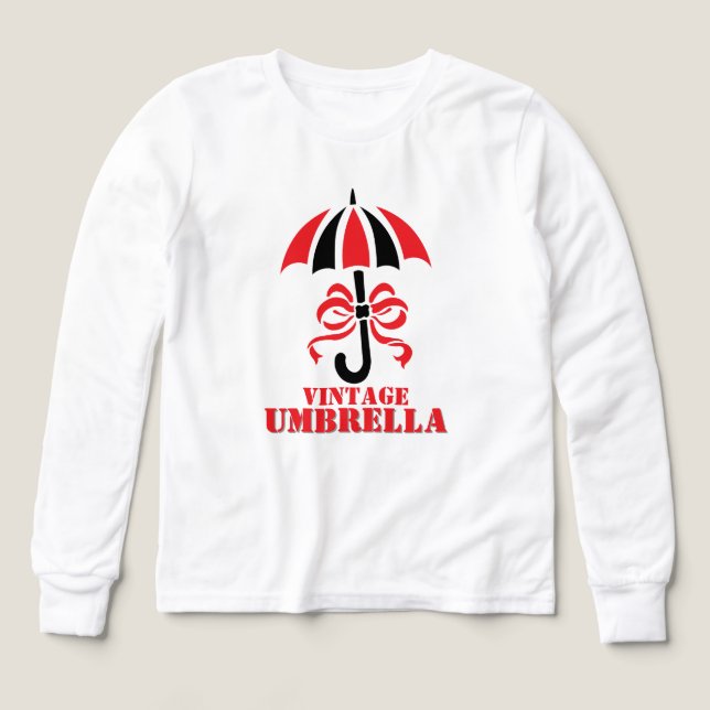 Elegant Vintage Umbrella with Ribbon Bow Design (Motif recto)