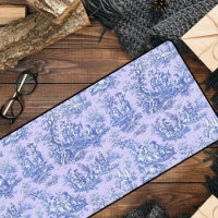 Élégant vintage violet turquoise toile de jouy