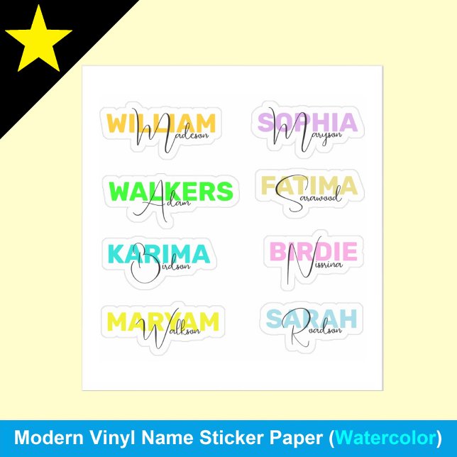 Élégant Vinyl Full Names, meilleurs Stickers imper (Cute water bottle stickers
Back-to-school name labels
Durable vinyl name tags
Girly personalized)