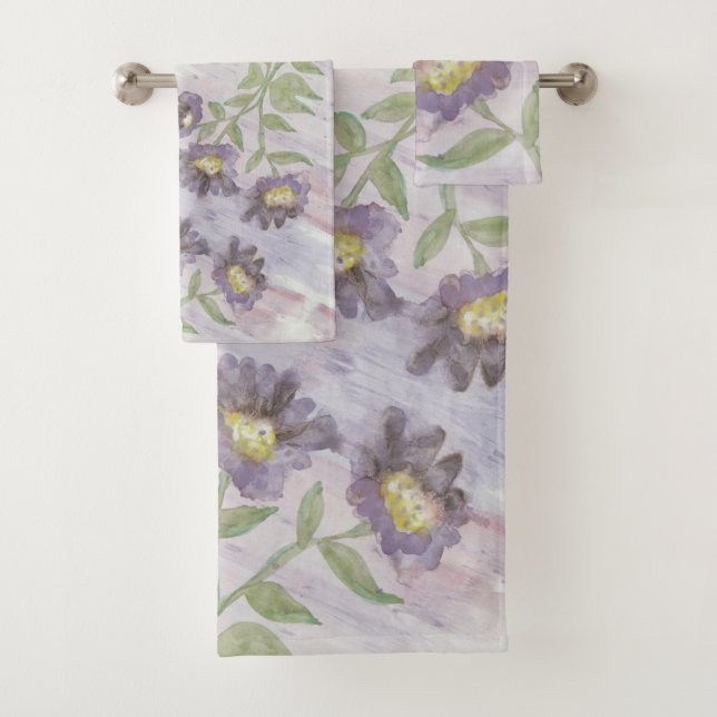 Élégant violet à fleurs (En situation)