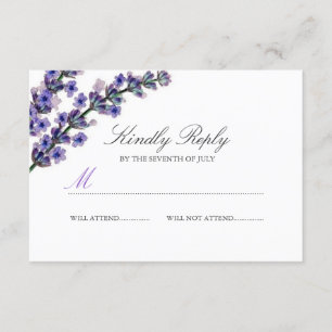 Elégant Violet Lavande Mariage RSVP