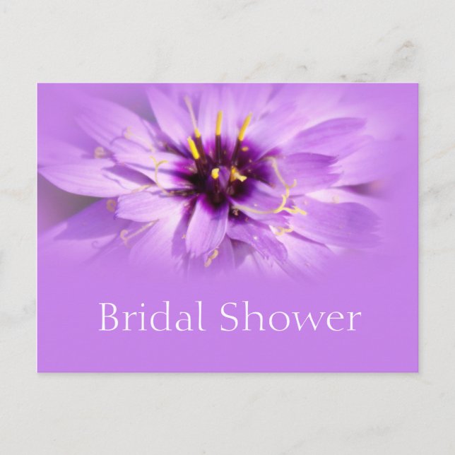 Elégant violet marguerite fleur nuptiale carte pos (Devant)
