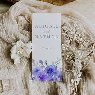 Élégant violet violet violet Mariage programme de