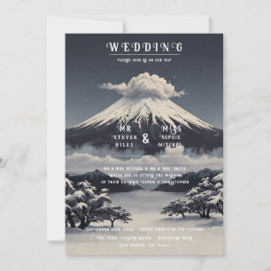 Elégant Volcan de Neige Invitations de mariage