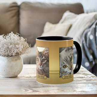 Élégant Votre Cute Chat Photos Gold Mug