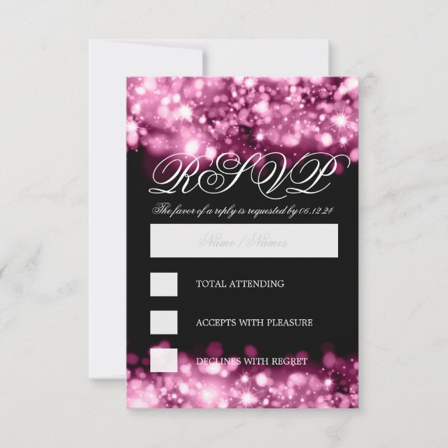 Élégant voyant rose RSVP (Devant)